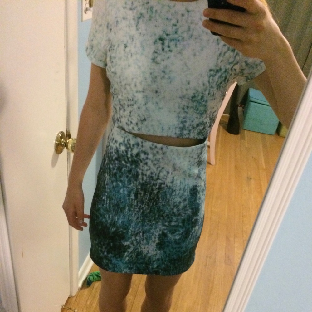 TOBI Blue and White Dress